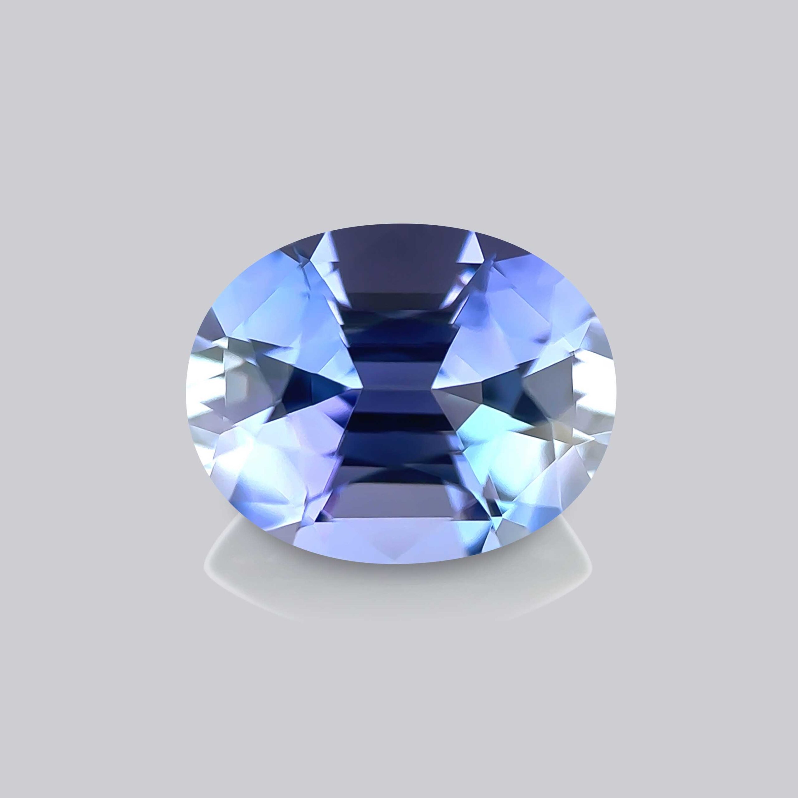 tanzanite bleue violette ovale certifiée mygem pierre précieuse bleue