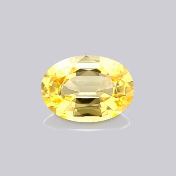 saphir jaune intense ovale sri lanka mygem pierre précieuse jaune