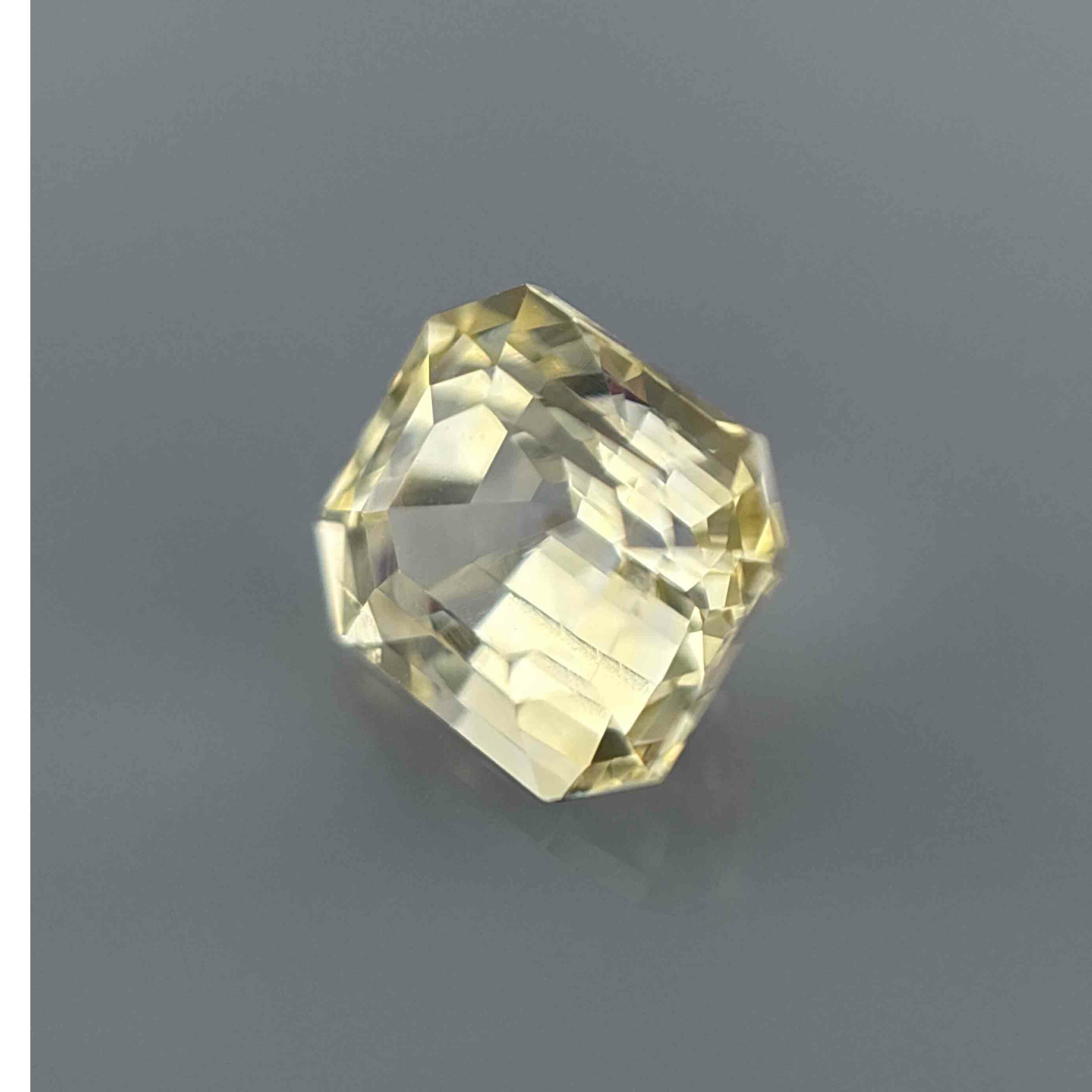 natural yellow sapphire unheated gemstone rare stone mygem octogonal jewel