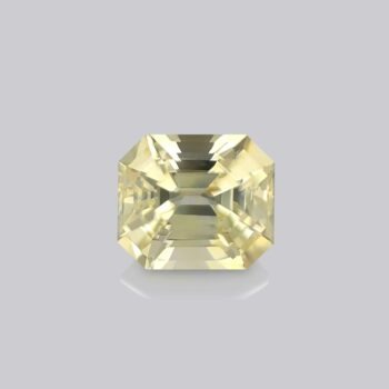 saphir jaune naturel non chauffé taille octogonale sri lanka pierre précieuse jaune