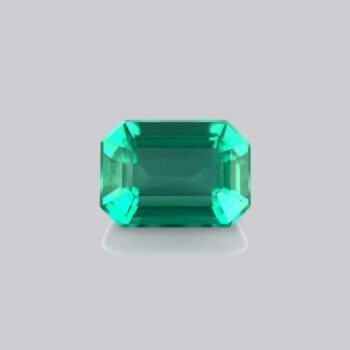 Émeraude verte octogonale de Zambie 1.076 carats, pierre précieuse verte mygem