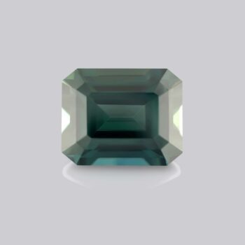 Saphir bleu-vert "teal" octogonal non chauffé 1.658 carats, mygem