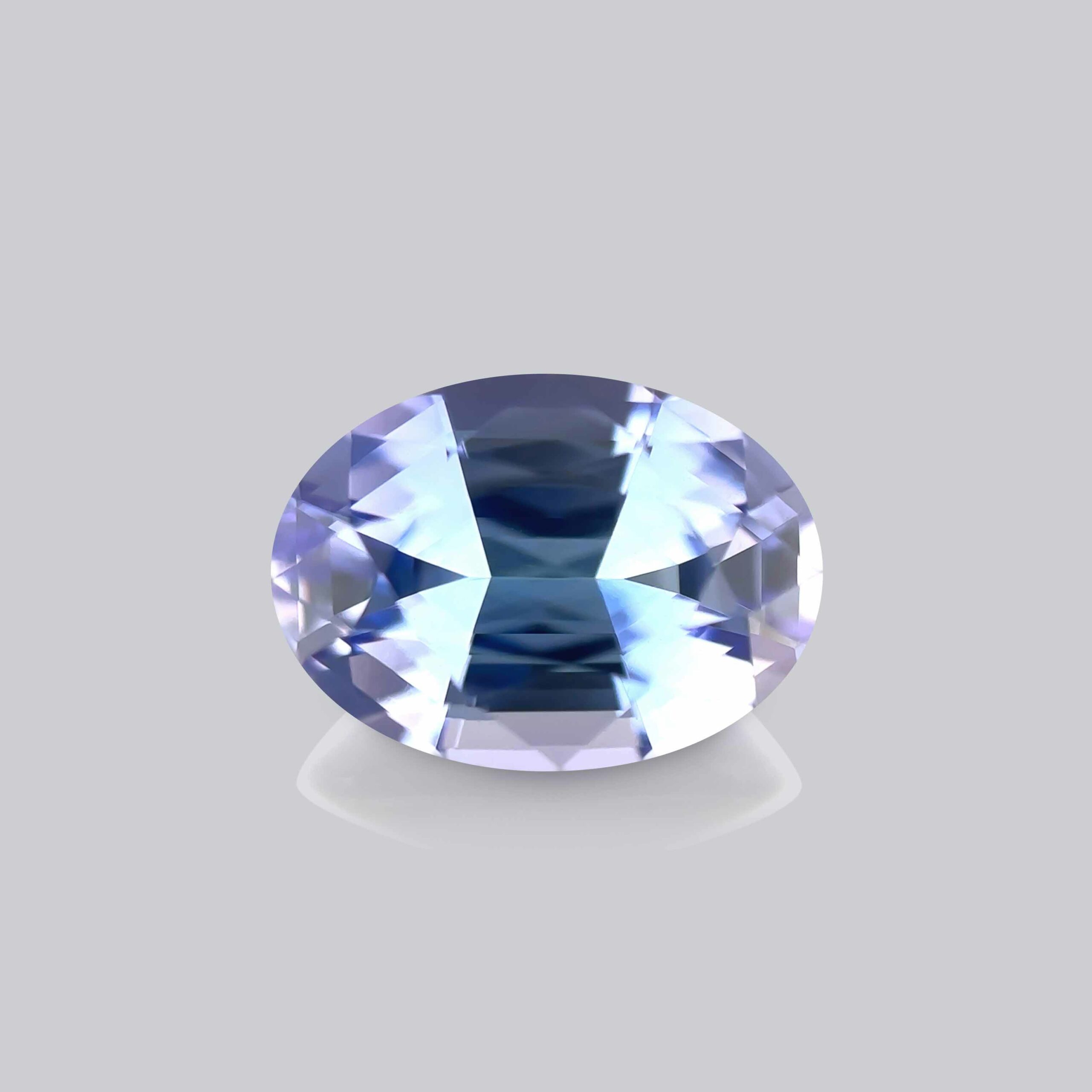 Tanzanite bleue ovale 1.478 carats, pierre précieuse mygem